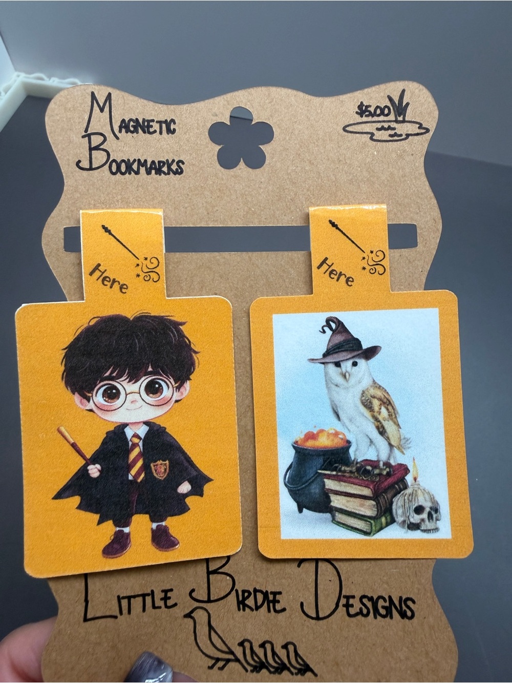 Harry Potter magnetic (waterproof) bookmarks.